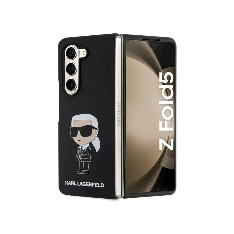 Karl Lagerfeld KLHCZFD5SNIKBCK Silicone Ikonik Hardcase for Z Fold5 / black