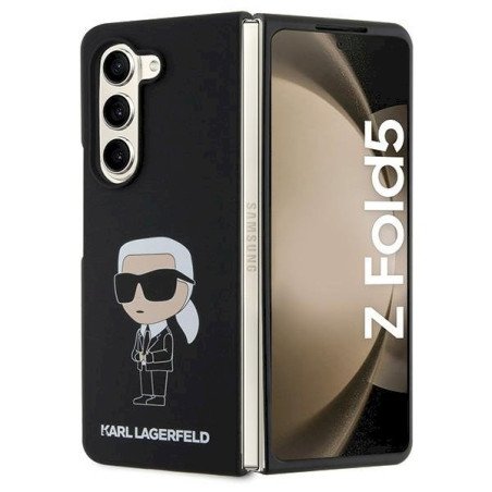 Karl Lagerfeld KLHCZFD5SNIKBCK Silicone Ikonik Hardcase for Z Fold5 / black