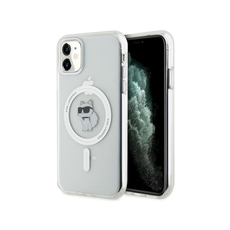 Karl Lagerfeld KLHMN61HFCCNOT iPhone 11/XR Transparent Hardcase IML Choupette MagSafe