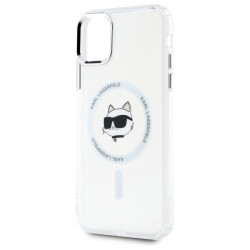 Karl Lagerfeld KLHMN61HLSCHH Hardcase IML Metal Choupette Head Mag for iPhone 11 / Xr 6.1" / white