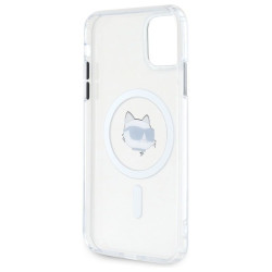 Karl Lagerfeld KLHMN61HLSCHH Hardcase IML Metal Choupette Head Mag for iPhone 11 / Xr 6.1" / white