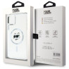 Karl Lagerfeld KLHMN61HLSCHH Hardcase IML Metal Choupette Head Mag for iPhone 11 / Xr 6.1" / white