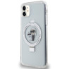 Karl Lagerfeld KLHMN61HMRSKCH hardcase Ring Stand Karl&Choupette Mag for iPhone 11/Xr 6.1" / white