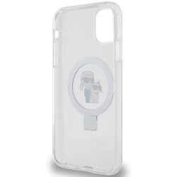 Karl Lagerfeld KLHMN61HMRSKCH hardcase Ring Stand Karl&Choupette Mag for iPhone 11/Xr 6.1" / white