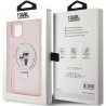 Karl Lagerfeld KLHMN61HMRSKCP Hardcase Ring Stand Karl&Choupette Mag for iPhone 11/XR 6.1" / pink