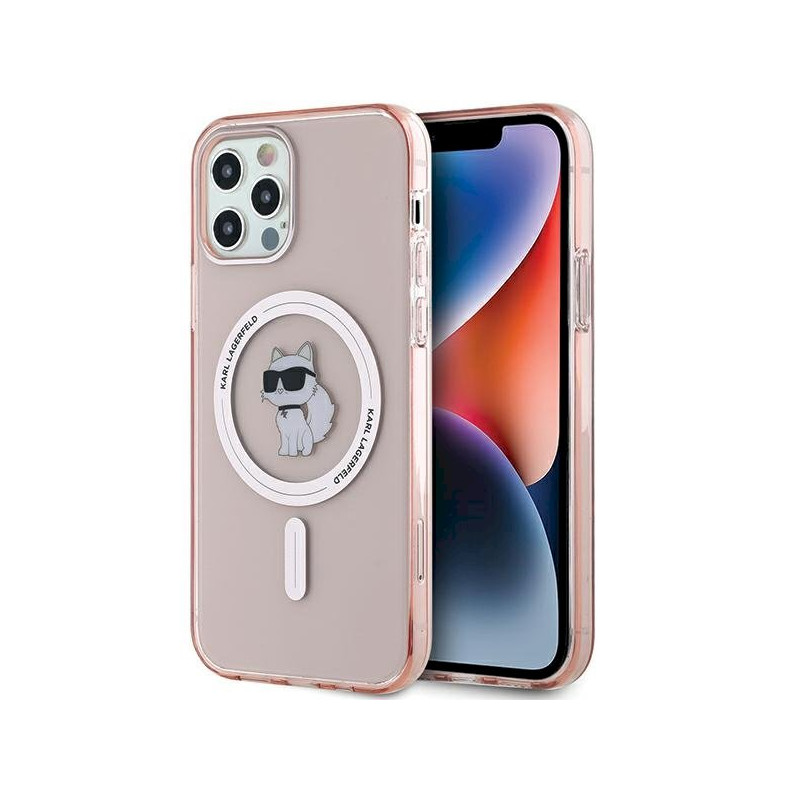 Karl Lagerfeld KLHMP12MHFCCNOP iPhone 12/12 Pro 6.1" hardcase IML Choupette MagSafe / pink