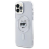 Karl Lagerfeld KLHMP12MHLSCHH iPhone 12 / 12 Pro 6.1" Hardcase IML Metal Choupette Head / white