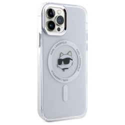 Karl Lagerfeld KLHMP12MHLSCHH iPhone 12 / 12 Pro 6.1" Hardcase IML Metal Choupette Head / white
