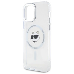 Karl Lagerfeld KLHMP12MHLSCHH iPhone 12 / 12 Pro 6.1" Hardcase IML Metal Choupette Head / white
