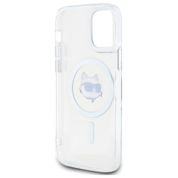 Karl Lagerfeld KLHMP12MHLSCHH iPhone 12 / 12 Pro 6.1" Hardcase IML Metal Choupette Head / white