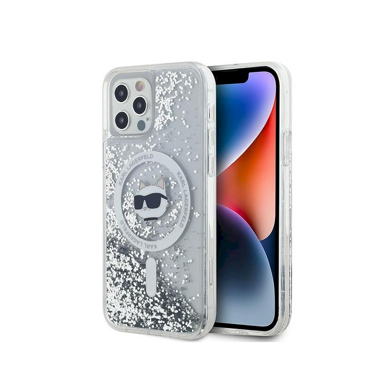 Karl Lagerfeld KLHMP12MLGCHSGH iPhone12/12 Pro 6.1" Hardcase Transparent Liquid Glitter Choupette He
