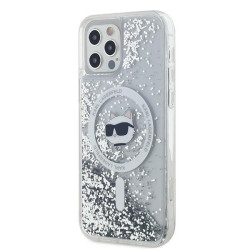 Karl Lagerfeld KLHMP12MLGCHSGH iPhone12/12 Pro 6.1" Hardcase Transparent Liquid Glitter Choupette He