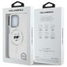 Karl Lagerfeld KLHMP13LHLSCHH iPhone 13 Pro 6.1" White Hardcase IML Metal Choupette Head MagS