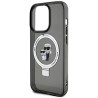 Karl Lagerfeld KLHMP13LHMRSKCK Hardcase Ring Stand Karl&Choupette for iPhone 13 Pro 6.1" / black