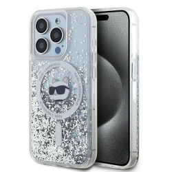 Karl Lagerfeld KLHMP13LLGCHSGH hardcase for iPhone 13 Pro/13 6.1" transparent Liquid Glitter Choupette