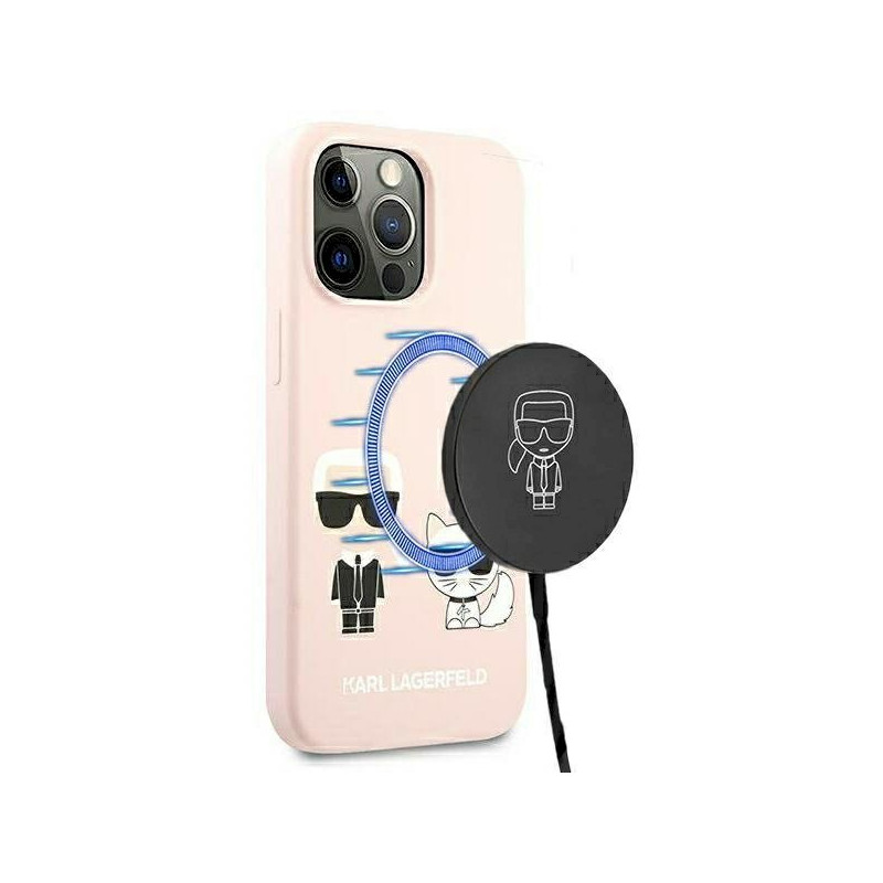 Karl Lagerfeld KLHMP13LSSKCI Silicone Ikonik Hardcase for iPhone 13 Pro / 13 6,1" / light pink