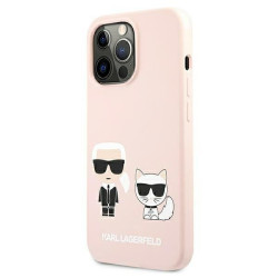Karl Lagerfeld KLHMP13LSSKCI Silicone Ikonik Hardcase for iPhone 13 Pro / 13 6,1" / light pink