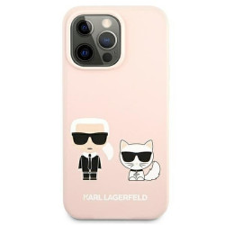 Karl Lagerfeld KLHMP13LSSKCI Silicone Ikonik Hardcase for iPhone 13 Pro / 13 6,1" / light pink