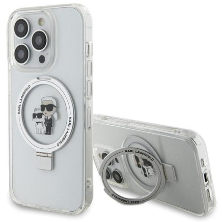 Karl Lagerfeld KLHMP13XHMRSKCH Ring Stand Hardcase for iPhone 13 Pro Max 6.7" / white