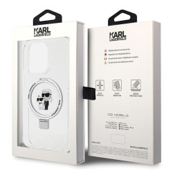 Karl Lagerfeld KLHMP13XHMRSKCH Ring Stand Hardcase for iPhone 13 Pro Max 6.7" / white