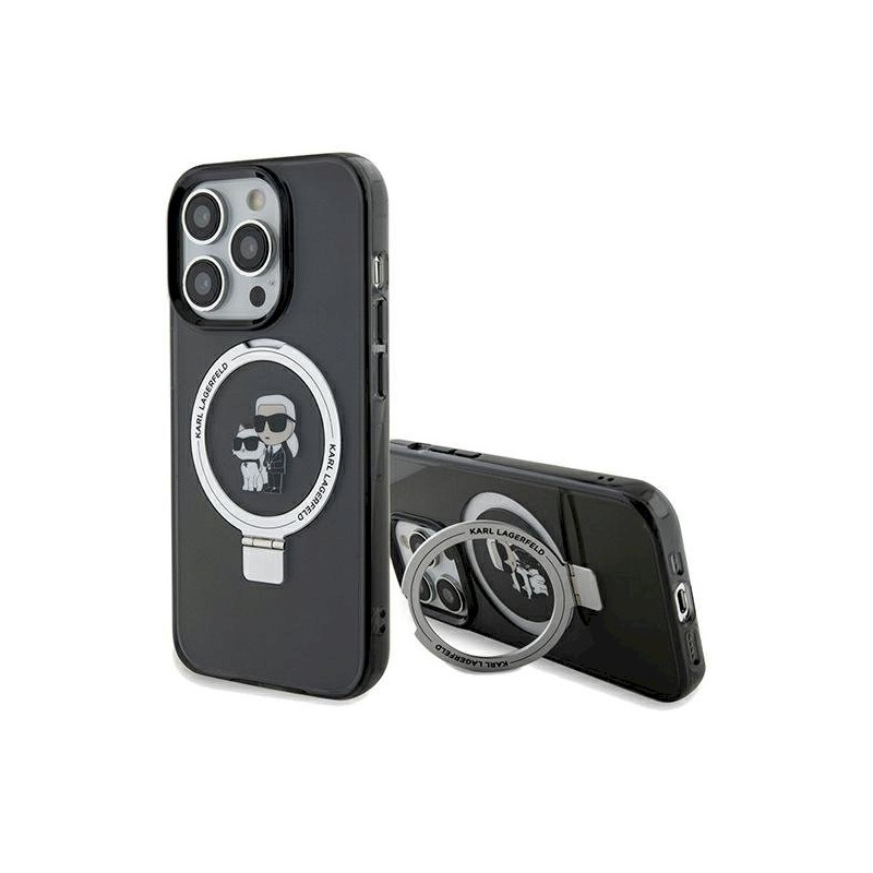 Karl Lagerfeld KLHMP13XHMRSKCK Ring Stand Hardcase for iPhone 13 Pro Max 6.7" / black