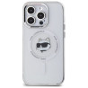 Karl Lagerfeld KLHMP14LHLSCHH iPhone 14 Pro 6.1" hardcase IML Metal Choupette Head MagS / white