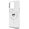 Karl Lagerfeld KLHMP14LHLSCHH iPhone 14 Pro 6.1" hardcase IML Metal Choupette Head MagS / white