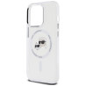 Karl Lagerfeld KLHMP14LHLSKCH Hardcase IML Metal Karl&Choupette Head MageSaf for iPhone 14 Pro 6.1" / white