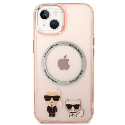 Karl Lagerfeld KLHMP14MHKCP Karl & Choupette Alumi Hardcase for iPhone 14 Plus / 15 Plus 6,7" / pink
