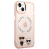 Karl Lagerfeld KLHMP14MHKCP Karl & Choupette Alumi Hardcase for iPhone 14 Plus / 15 Plus 6,7" / pink
