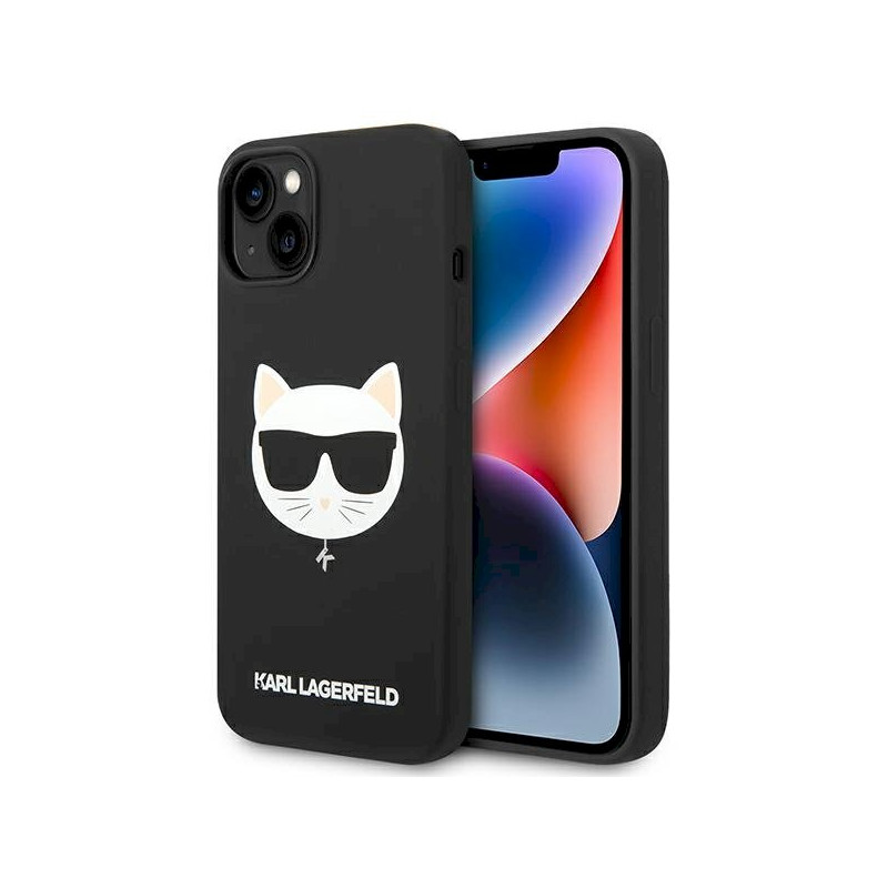 Karl Lagerfeld KLHMP14MSLCHBK Silicone Choupette Hardcase for iPhone 14 Plus / 15 Plus 6.7" / black