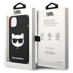 Karl Lagerfeld KLHMP14MSLCHBK Silicone Choupette Hardcase for iPhone 14 Plus / 15 Plus 6.7" / black