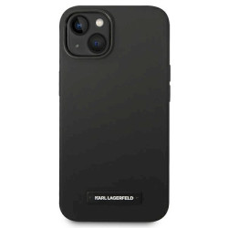 Karl Lagerfeld KLHMP14MSLMP1K hardcase Silicone Plaque Mag for iPhone 14 Plus / 15 Plus 6,7" / black
