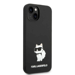 Karl Lagerfeld KLHMP14MSNCHBCK Silicone Choupette MagSafe Hardcase for iPhone 14 Plus/15 Plus 6.7" / black