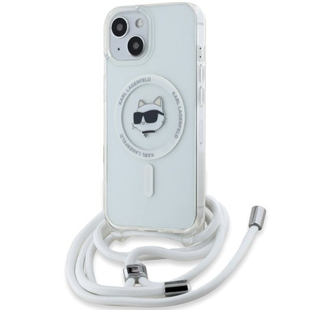 Karl Lagerfeld KLHMP14SHCCHNT Hardcase IML Choupette Head & Cord for iPhone 14/13/15 6.1" / transparent