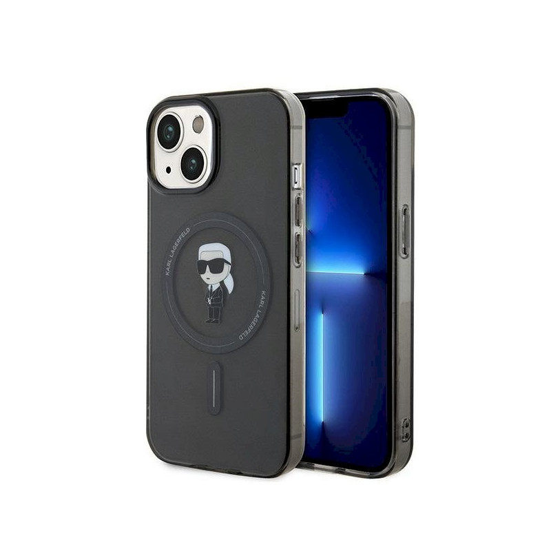 Karl Lagerfeld KLHMP14SHFCKNOK Hardcase IML Ikonik MagSafe for iPhone 14/15/13 6.1" / black