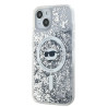 Karl Lagerfeld KLHMP14SLGCHSGH Hardcase for iPhone 14/15/13 6.1" / transparent Liquid Glitter Choupette