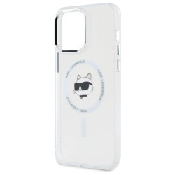 Karl Lagerfeld KLHMP14XHLSCHH iPhone 14 Pro Max 6.7" Hardcase IML Metal Choupette Head / white