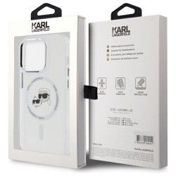 Karl Lagerfeld KLHMP14XHLSKCH Hardcase IML Metal Karl & Choupette for iPhone 14 Pro Max 6.7" / white