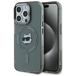 Karl Lagerfeld KLHMP15LHLSCHK Hardcase IML Metal Choupette Head Mag for iPhone 15 Pro 6.1" / black