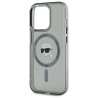 Karl Lagerfeld KLHMP15LHLSKIK Hardcase IML Metal Karl Head MagSafe for iPhone 15 Pro 6.1" / black