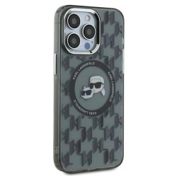 Karl Lagerfeld KLHMP15LHMCKMHK IML Monogram Karl&Choupette Head MagSa for iPhone 15 Pro 6.1" / black