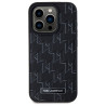 Karl Lagerfeld KLHMP15LPKHPORPK Hardcase Leather Monogram Metal Logo MagSafe for iPhone 15 Pro 6.1" / black