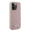 Karl Lagerfeld KLHMP15LPKHPORPP Leather Monogram Metal Logo Hardcase for iPhone 15 Pro 6.1" / pink