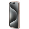 Karl Lagerfeld KLHMP15LPKHPORPP Leather Monogram Metal Logo Hardcase for iPhone 15 Pro 6.1" / pink
