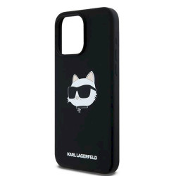 Karl Lagerfeld KLHMP15LSCHPPLK Hardcase Silicone Choupette Head MagSa for iPhone 15 Pro 6.1" / black