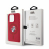 Karl Lagerfeld KLHMP15LSCMKCRHR Hardcase Silicone Karl&Choupette Heads Ring for iPhone 15 Pro 6.1" / red