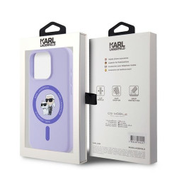 Karl Lagerfeld KLHMP15LSCMKCRHU Silicone Karl&Choupette Heads Hardcase for iPhone 15 Pro 6.1" / purple