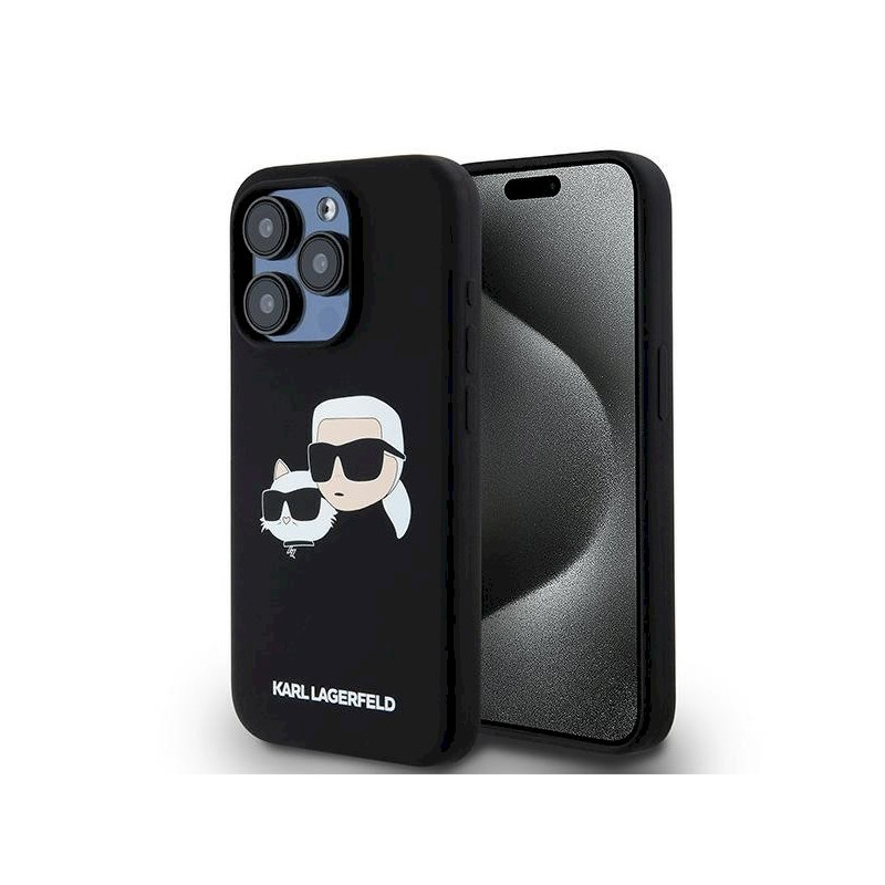 Karl Lagerfeld KLHMP15LSKCHPPLK iPhone 15 Pro 6.1" black hardcase Silicone Karl & Choupette Ma