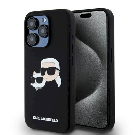 Karl Lagerfeld KLHMP15LSKCHPPLK iPhone 15 Pro 6.1" black hardcase Silicone Karl & Choupette Ma